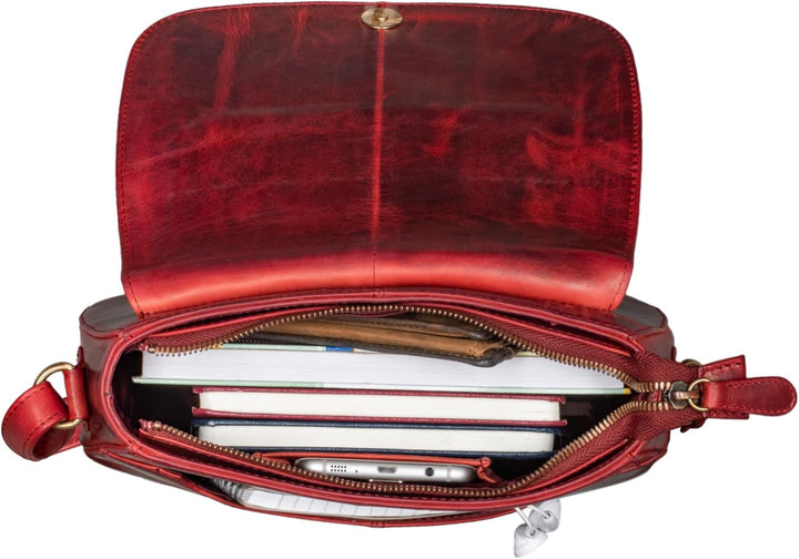 STILORD 'Savannah' Umhängetasche Damen Leder Handtasche kleine Schultertasche Crossbody Bag Ausgehta