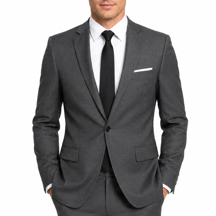 Allthemen Herren Sakko Slim Fit Sportlich Blazer Anzugjacke 1 Knopf Business Hochzeit Freizeit XS Gr