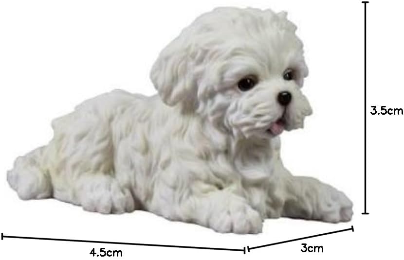 Veronese Design Malteser White Terrier Welpe Hund Tierfigur WU75404AA