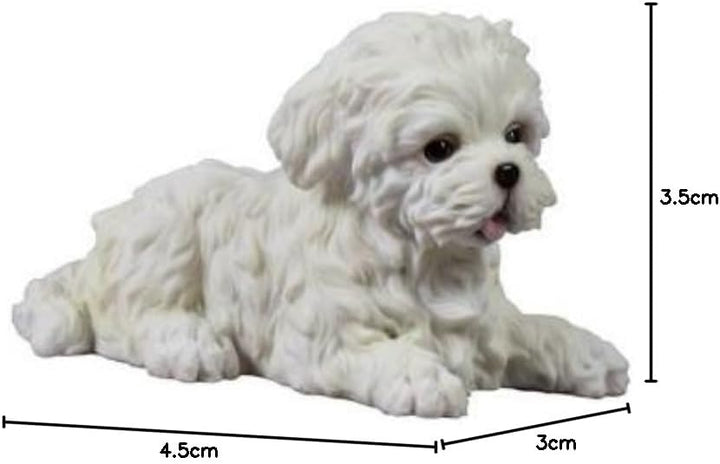 Veronese Design Malteser White Terrier Welpe Hund Tierfigur WU75404AA