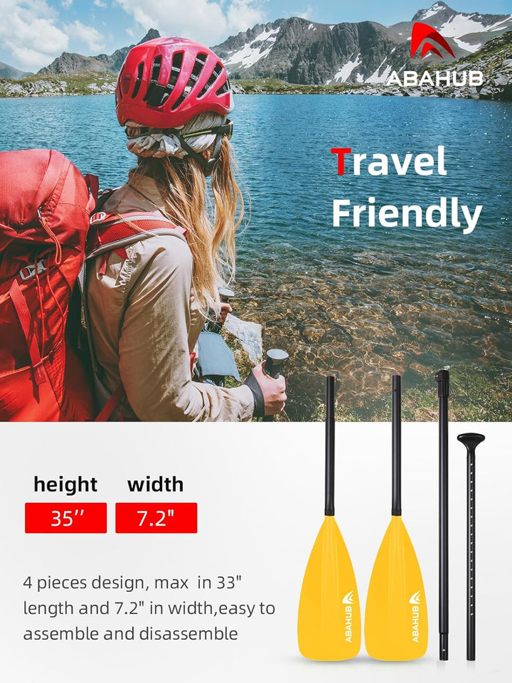 Abahub 2 in 1 Sup Kajak Paddel Aluminium Einstellbares Stand Up Paddle für Paddleboard, Aluminiumleg