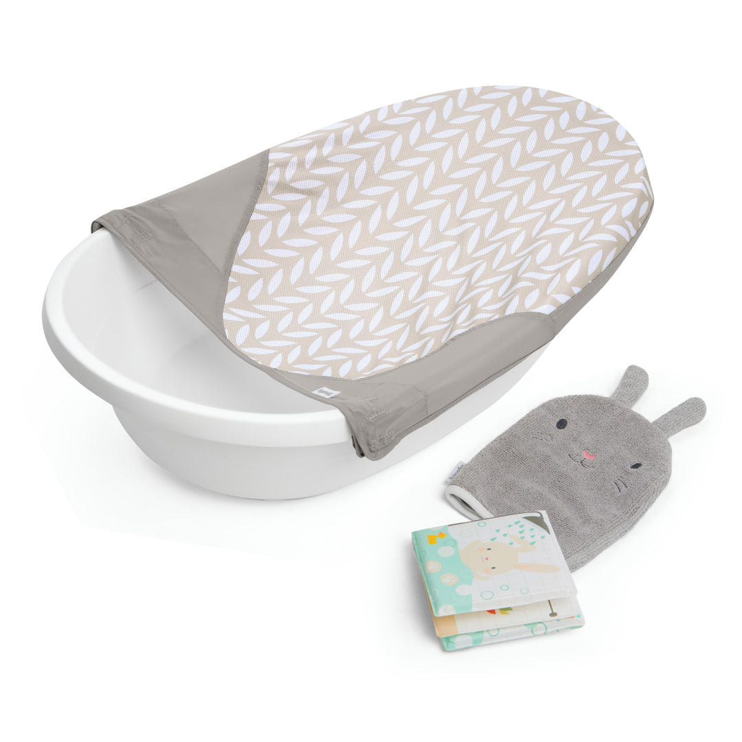 Ingenuity 3-in-1 Babybadewanne zum Mitwachsen, für Neugeborene bis Kleinkinder, unterstützende Hänge