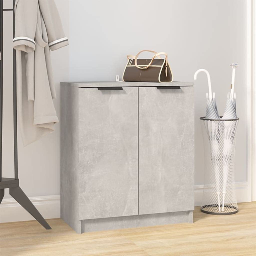 Schuhschrank Betongrau 59x35x70 cm Holzwerkstoff, Schuhe Organizer, Schuhe Aufbewahrung, Schuhregal