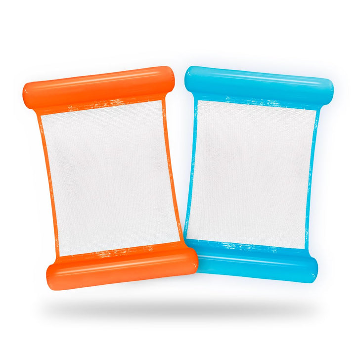 Packung 2 x aufblasbare Wasserhängematte Liegestuhl Entspannen Pool, aufblasbare Matratze, faltbar,