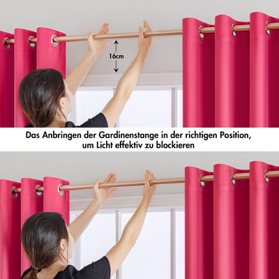 MIULEE Vorhänge Beerenfarbe Blickdicht mit Ösen, Schöner Weicher Verdunklungsvorhänge zum Verdunkeln