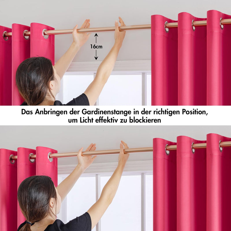 MIULEE Vorhänge Beerenfarbe Blickdicht mit Ösen, Schöner Weicher Verdunklungsvorhänge zum Verdunkeln