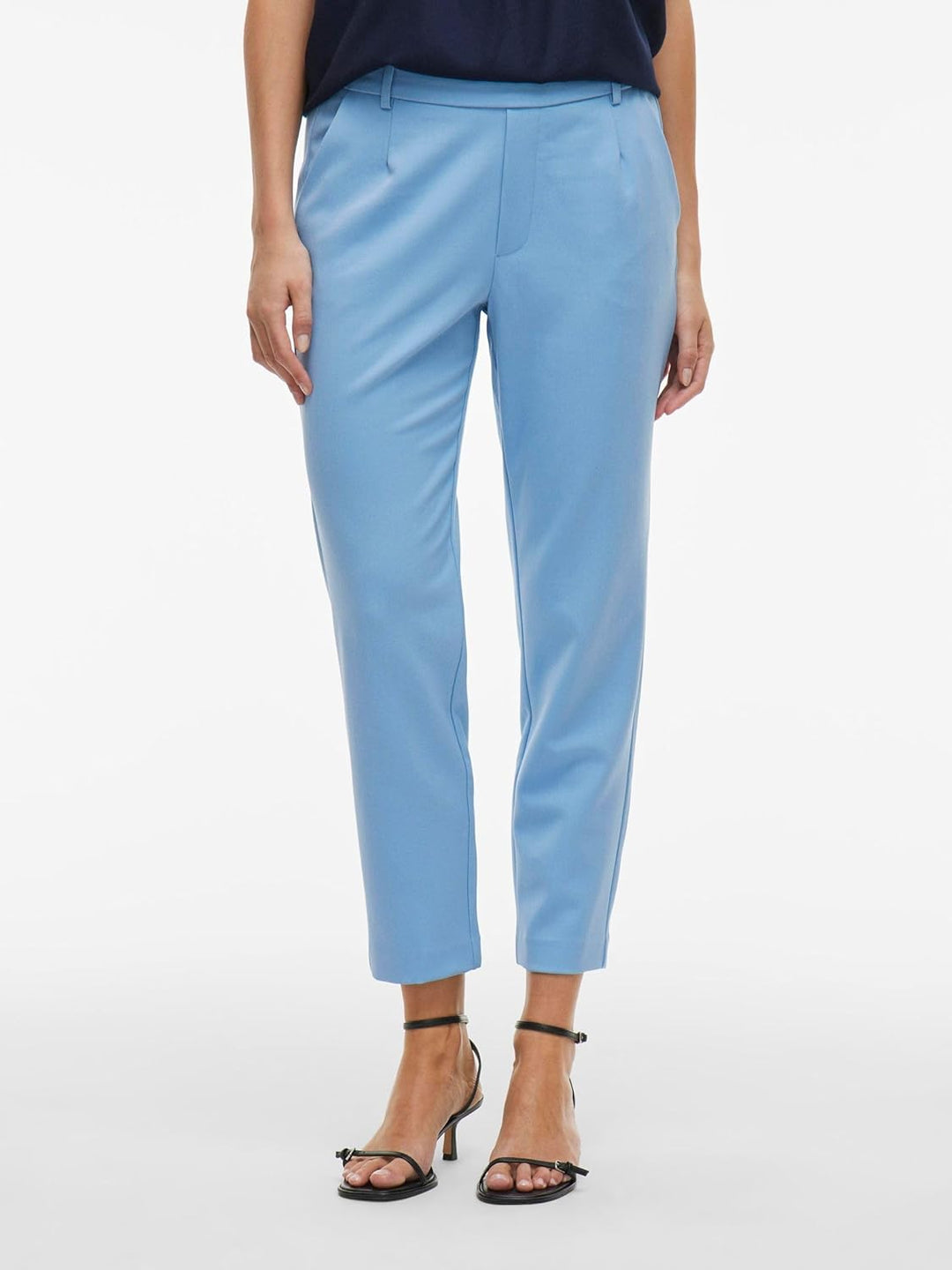 Vila Female High Waist Hose VIVARONE Slim Fit, 32 Blau (Blissful Blue)