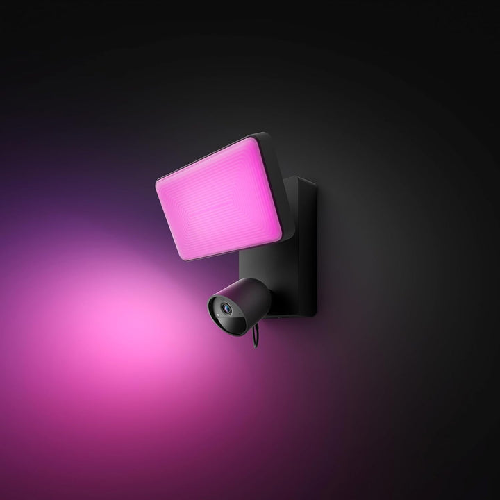 Philips Hue Secure Flood Light w/C EU, 16 Mio. Farben + Weisstöne mit Kamera 16 Mio. Farben + Weisst