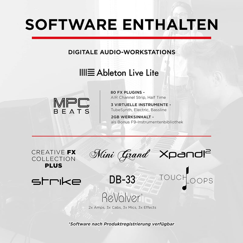 M-Audio AIR 192|8 - 2-in-4-out-USB Audio / MIDI-Schnittstelle mit MPC Beats und Ableton Live Recordi