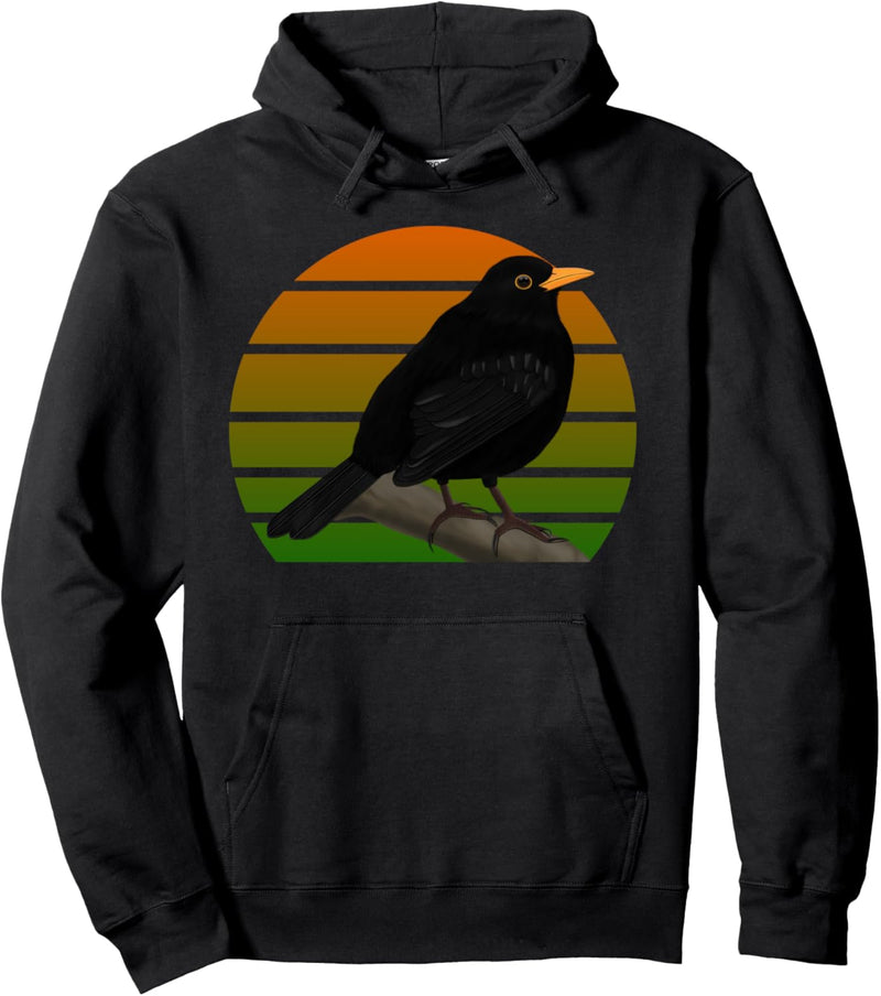 Amsel Vogel Vogelfreund Gartenvogel Singvogel Vogelmotiv Pullover Hoodie