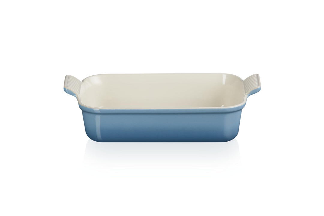 Le Creuset Rechteckige Auflaufform Tradition aus Steinzeug, 26 cm, 2.4 Liter, Chambray, 711022643400