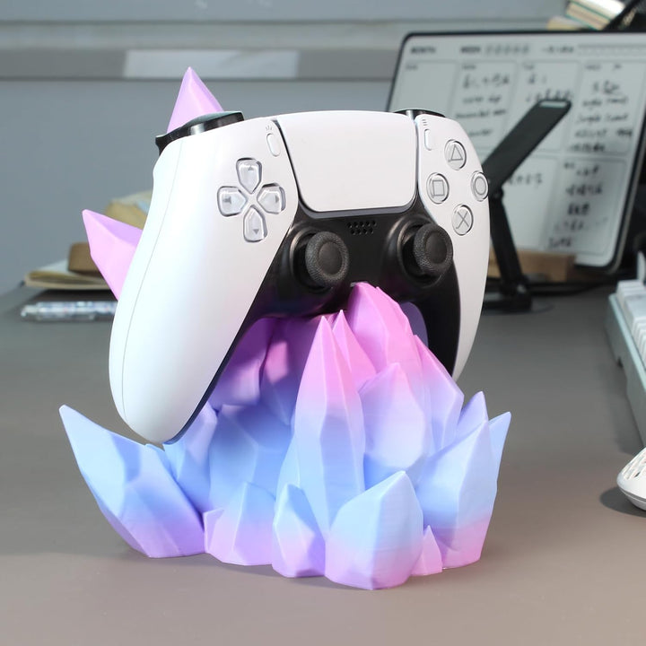 3D Druck Controller Ständer Kristall Design Rosa Blau Rosa-Blau, Rosa-Blau