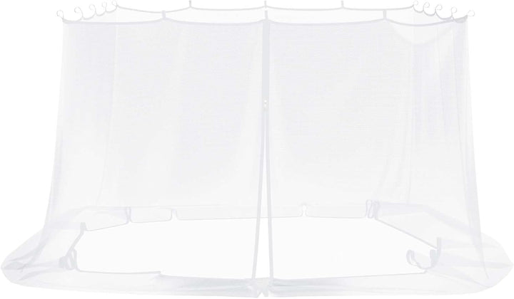 Moskito Netz für Pavillon 220 Mesh Weiss, aus Polyester für 4,5 x 3 x 2 m, Fliegengitter mit Klettve