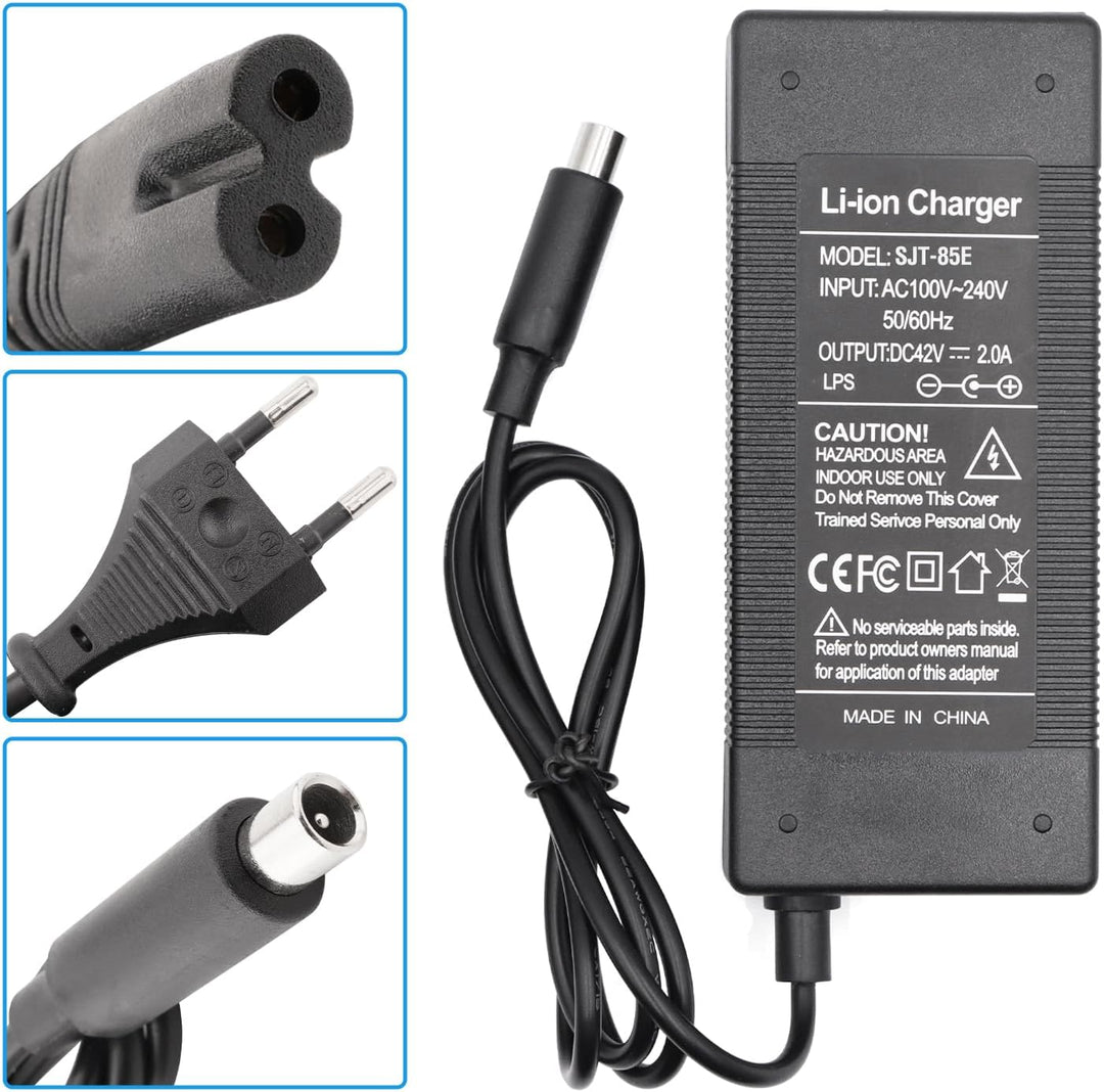 Yungeln Ladegeräte für 36V E-Scooter, 42V 2A AC Netzteil Scooter Adapter Ladegerät für Xiaomi 1S M36