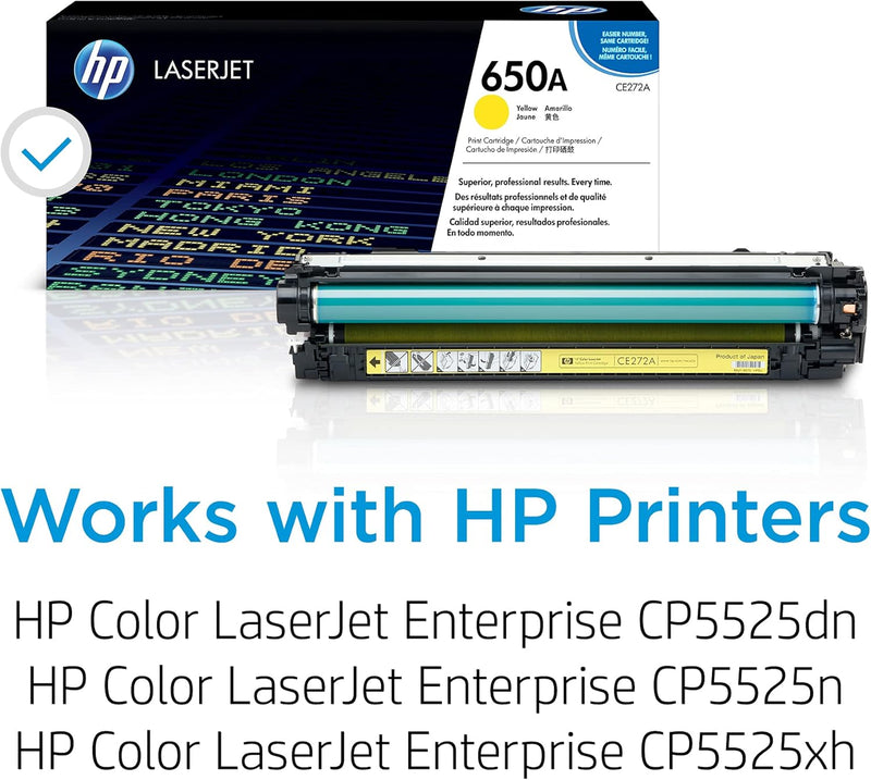 HP CE272A 650A Gelb Original LaserJet Tonerkartusche, Gelb