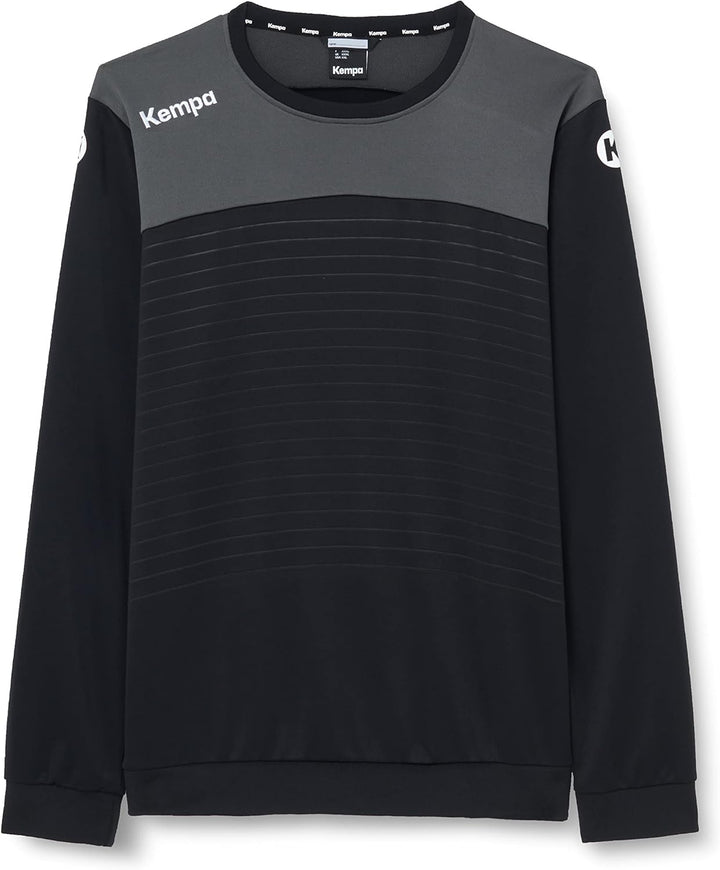 Kempa Unisex Kinder Emotion 2.0 Longsleeve Kinder Longsleeve, Schwarz/Anthra
