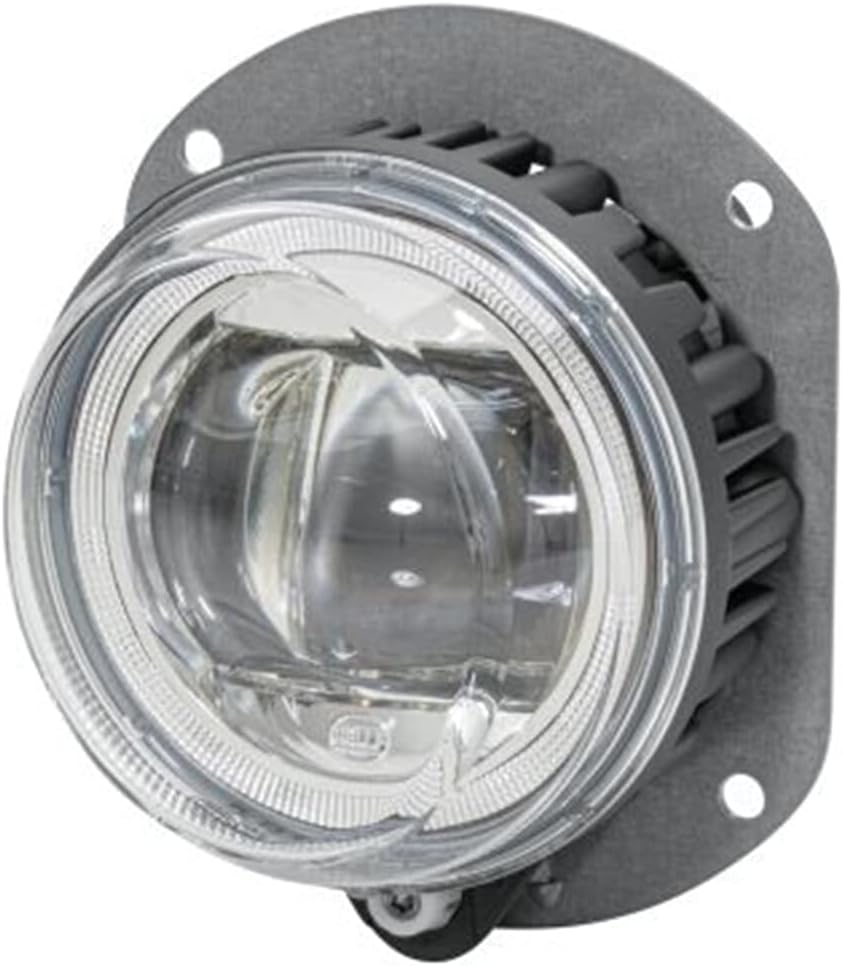 HELLA - LED-Nebelscheinwerfer - 90mm Performance L4060 - 24/12V - rund - Einbau - glasklare Streusch
