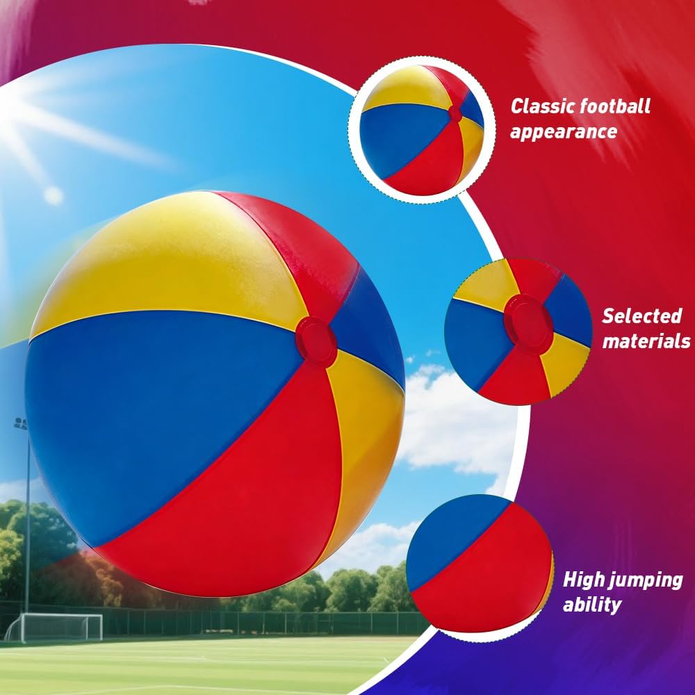 Beachbälle Ø 100 cm Gross, Riesen Aufblasbarer Wasserball, Aufblasbarer Riesen-Ball aus Robustem Gum