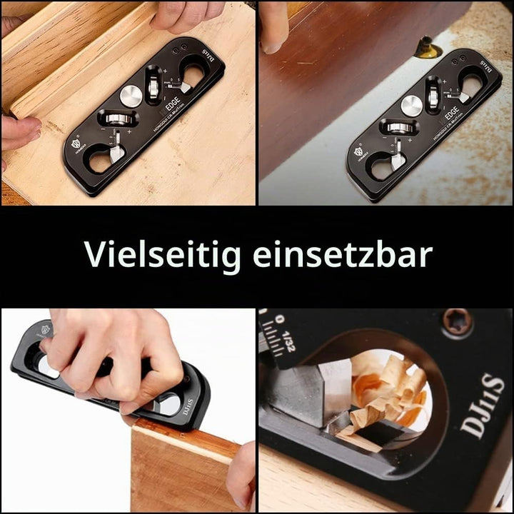 HONGDUI DJ11S Anfashobel für Holzbearbeitung, mit 3 Ersatz-Klingen, doppelkantiger Anfashobel, Dj11s