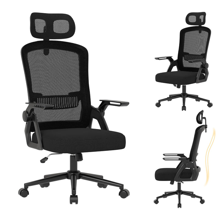 naspaluro Ergonomischer Bürostuhl, Schreibtischstuhl für Homeoffice | Mit Lordosenstütze &amp; verstellb