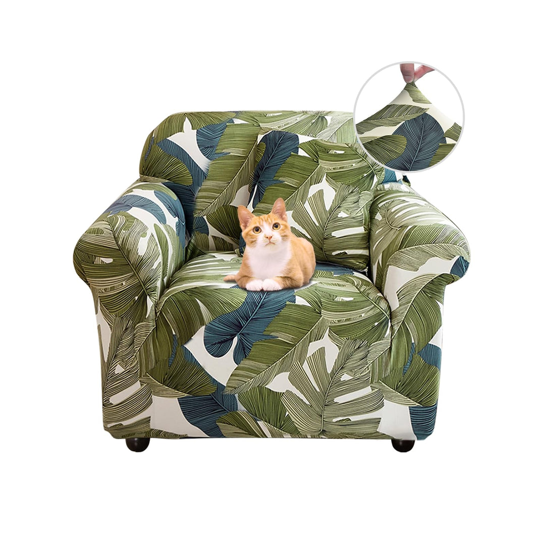Jaotto Sofabezug 1 Sitzer Elastischer Stretch Spandex Sofa Überwürfe Sofahusse Antirutsch Waschbar S