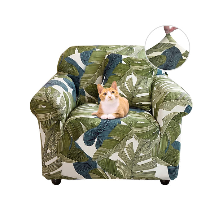 Jaotto Sofabezug 1 Sitzer Elastischer Stretch Spandex Sofa Überwürfe Sofahusse Antirutsch Waschbar S