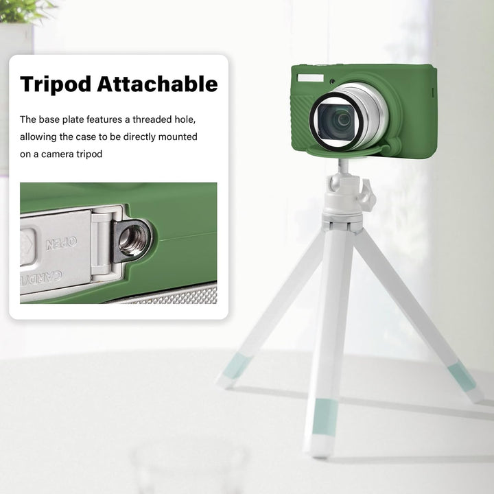 VOVMOEYA SX740 Kamerataschen-Zubehör-Set [mit 2 LCD-Hartfolien], Silikon-Schutzhülle, kompatibel mit