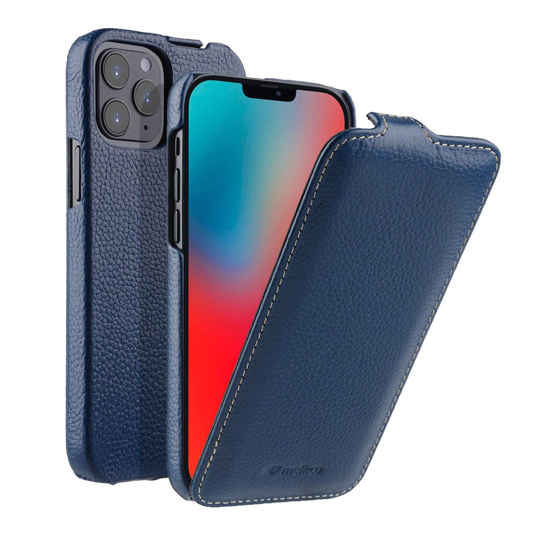 MELCKO Hülle passend für Apple iPhone 12 PRO MAX (6,7 Zoll), Handyhülle mit beschichtetem Leder, Fli