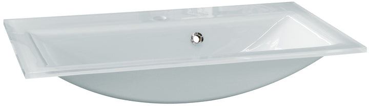 FACKELMANN Glasbecken / Waschtisch aus Glas / Masse (B x H x T): ca. 80 x 14,5 x 50 cm / Einbauwasch