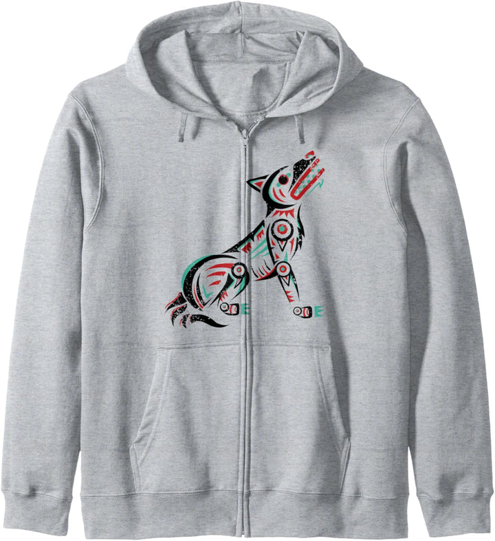Indianerzeichen Wolf Astrologisches Zeichen Indian Zodiac Kapuzenjacke