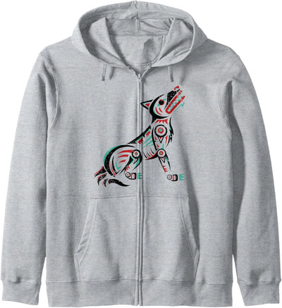 Indianerzeichen Wolf Astrologisches Zeichen Indian Zodiac Kapuzenjacke