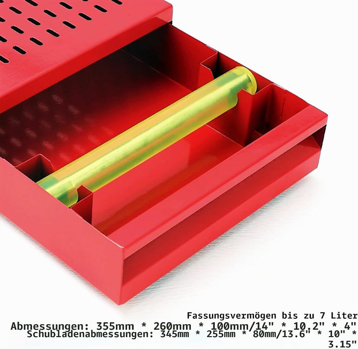 Kaffeeklopfbox Espresso Klopfer Schublade (rot), Rot
