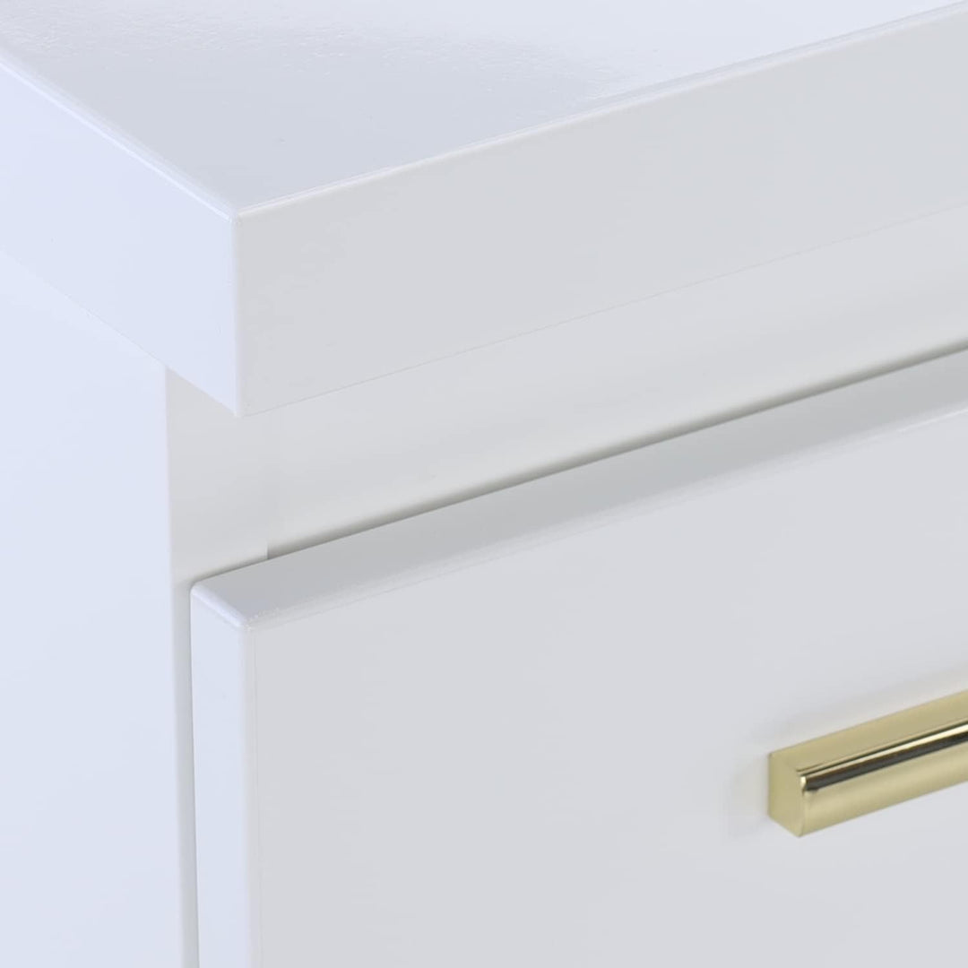 paplinskimoebel Girona Waschtischplatte für Aufsatzbecken Waschbecken, 80 x 40 x 3,6 cm weiss Hochgl