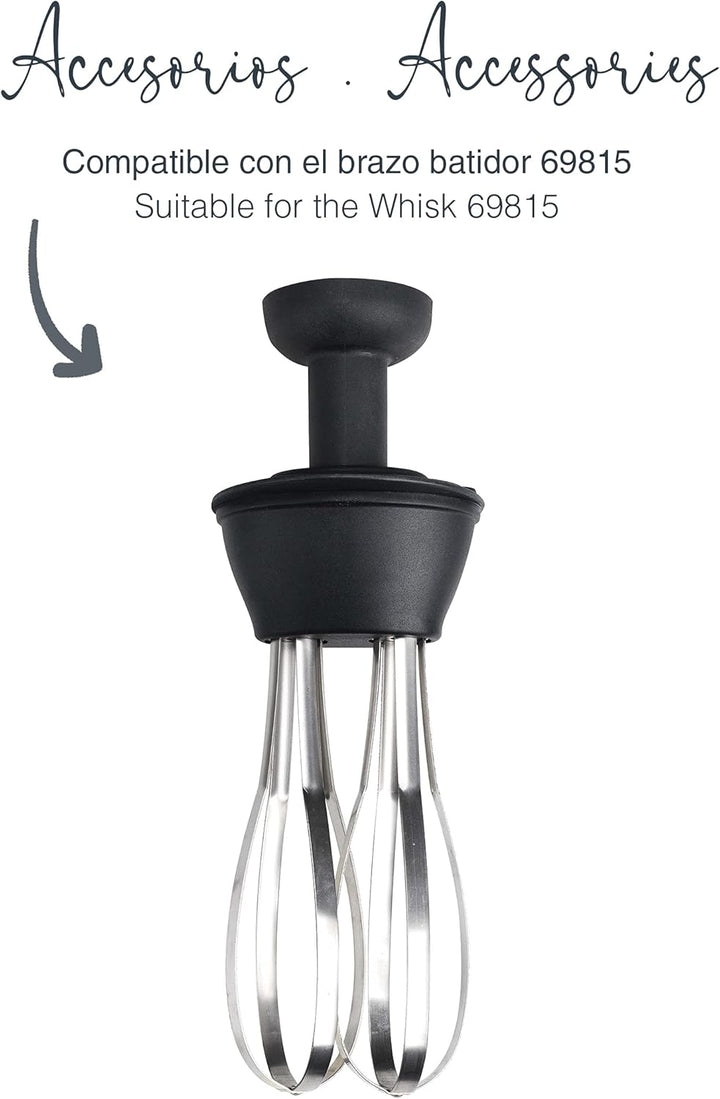 LACOR 69723 brick Brisk-Handmixer, professioneller Aktenvernichter, austauschbare Arme, Variable Ges
