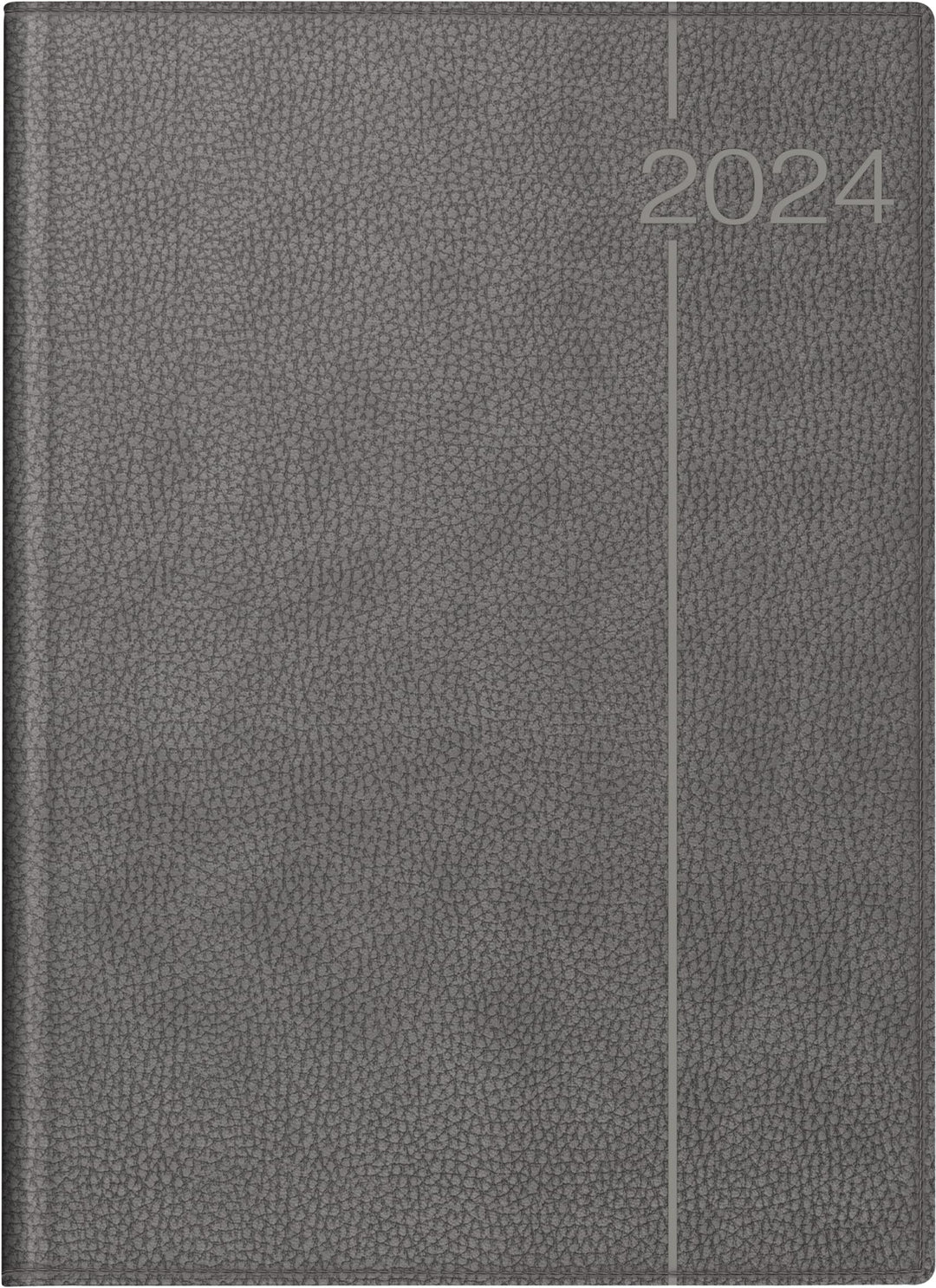 rido/idé Tageskalender Modell Conform 2024 1 Seite = 1 Tag A4 grau