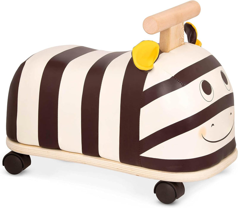 B. toys Rutschauto aus Holz – Rutscher Zebra auf Rollen für Kinder und Babys, Kinderfahrzeug, Rutsch