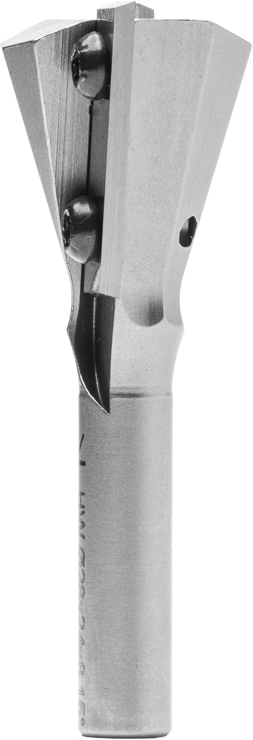 ENT 20398 Wendeplatten-Zinkenfräser HW, Schaft (S) 8 mm, NL 24 mm, D 28 mm, E 15°, SL 30 mm