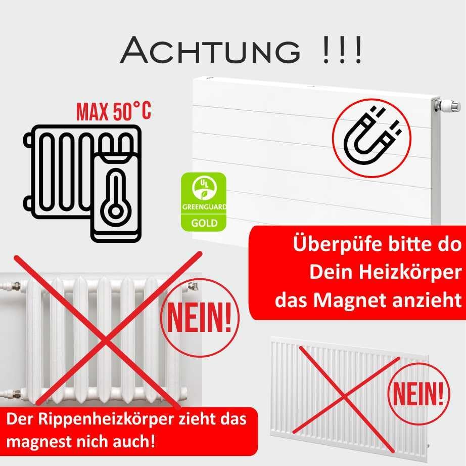 Magnetische Heizkörperverkleidung - 140x60 cm - Magnet Heizkörperabdeckung - Motiv Pastell Palmenblä