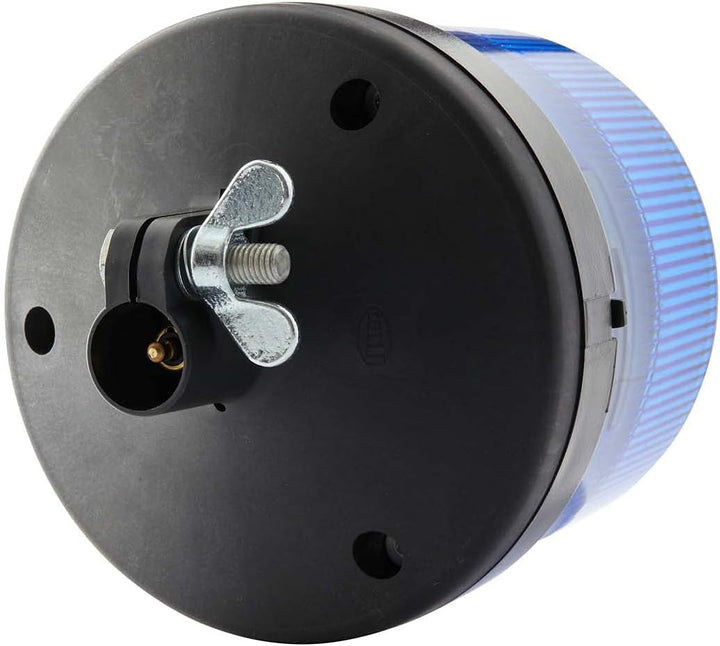 HELLA - LED-Rundumkennleuchte - KL 7000 - 12/24V - blau - Rohrstutzen, flexibel - Stecker: offene Ka