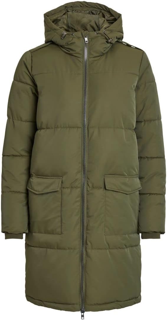 Object NOS Damen OBJZHANNA L/S Long Jacket NOOS Mantel, per Pack Grün (Forest Night Forest Night), 3