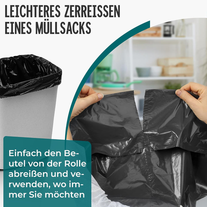Müllbeutel 160L - Extrem Reissfest, Extra Stark, Ideal Für Haushalt, Garten Und Betrieb -6 x 10er Ro
