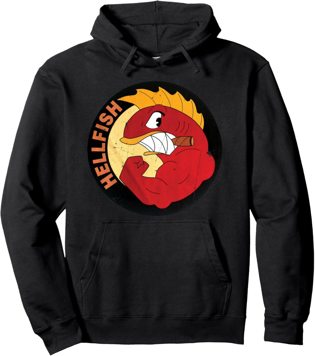 Fliegender Höllenfisch-rasender Grossvater Abe Pullover Hoodie