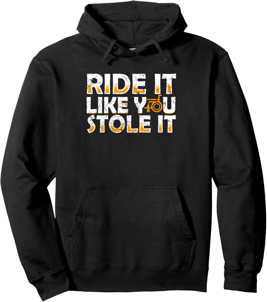 Rollstuhl Humor Behinderung Handicap Rollstuhlfahrer Pullover Hoodie