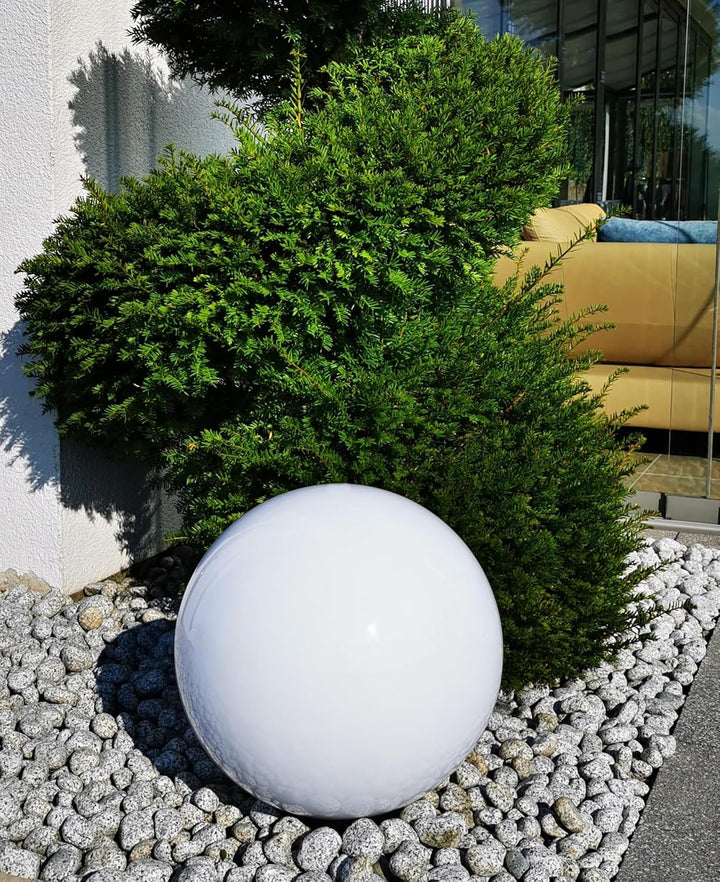 Trango 200 Garten Kugellampe IP44 Kugelleuchte 20cm Durchmesser *Garden* in Weiss mit je ca. 5m Zule