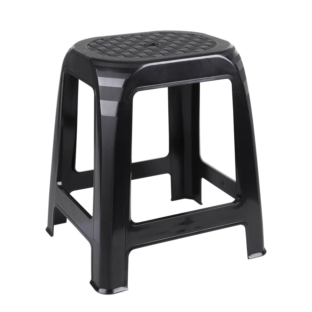 Kunststoff Tritthocker schwarz Belastbarkeit bis 120 kg - 46 x 41 cm - Küchen und Badezimmer Hocker