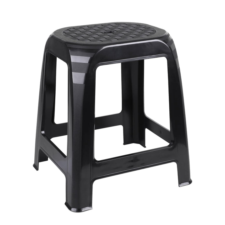 Kunststoff Tritthocker schwarz Belastbarkeit bis 120 kg - 46 x 41 cm - Küchen und Badezimmer Hocker