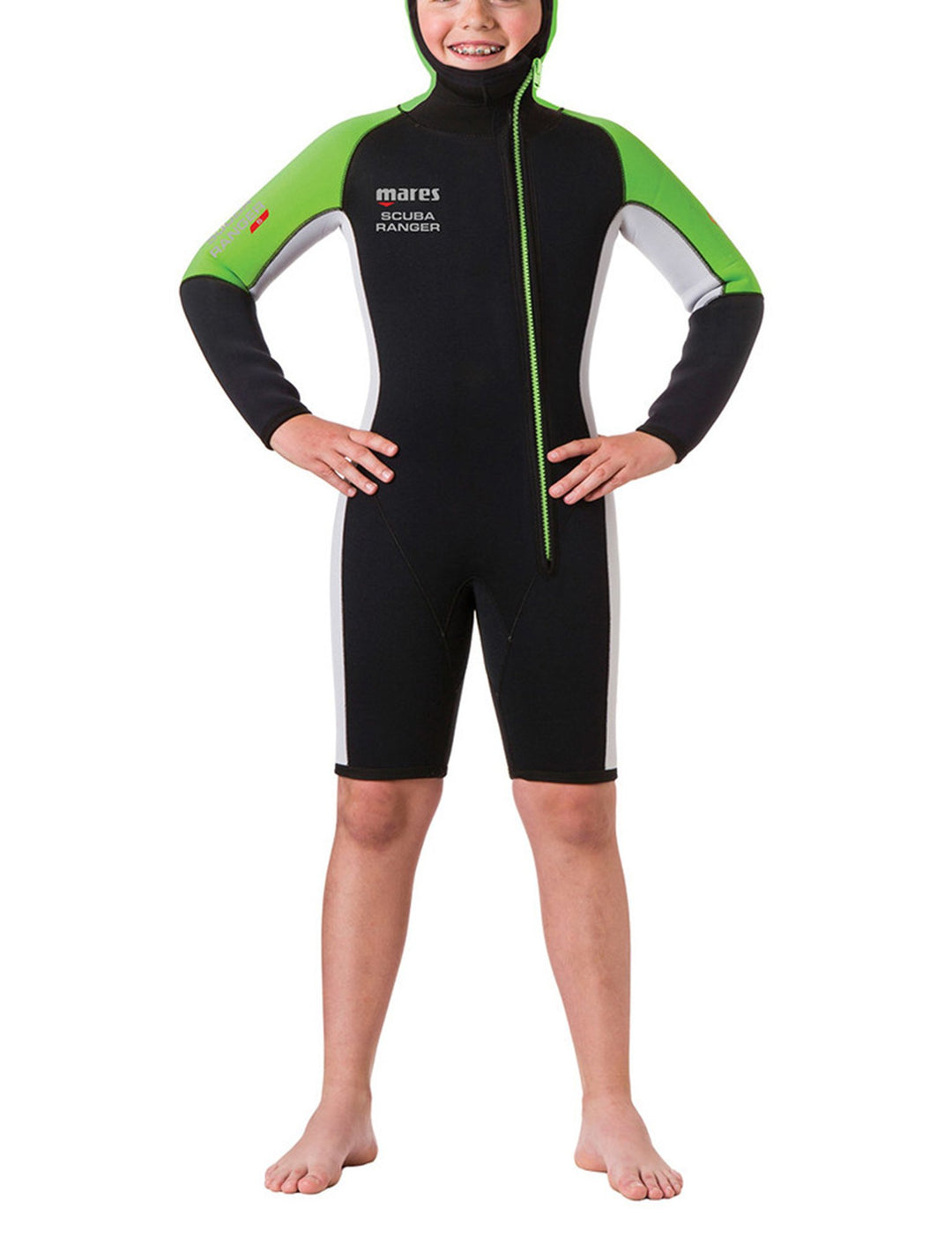 Mares Kinder Scuba Ranger Twin Jacket Wetsuit, Black, 2/(9-10 Jahre)