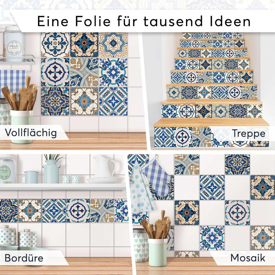 CREATISTO Mosaik-Fliesen Fliesensticker Fliesenfolie - Klebe Folie für Wandfliesen I Stickerfliesen