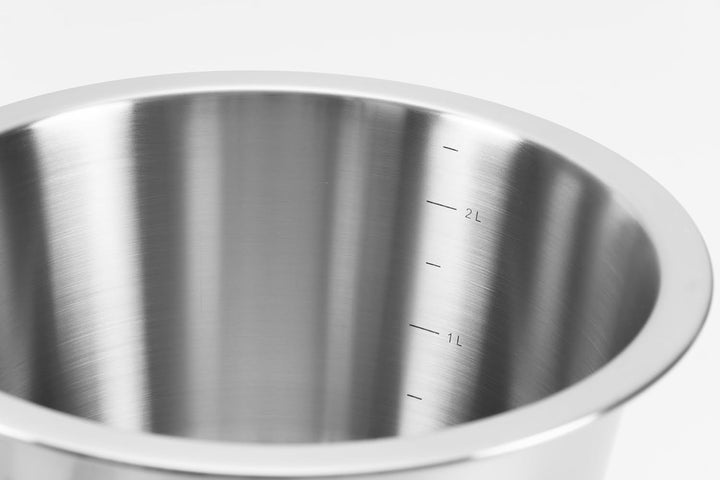 nesto Edelstahltopf Ø 20 cm, 2,8 L mit Innenskalierung, stapelbarer Kochtopf mit Thermo-Sandwich-Bod