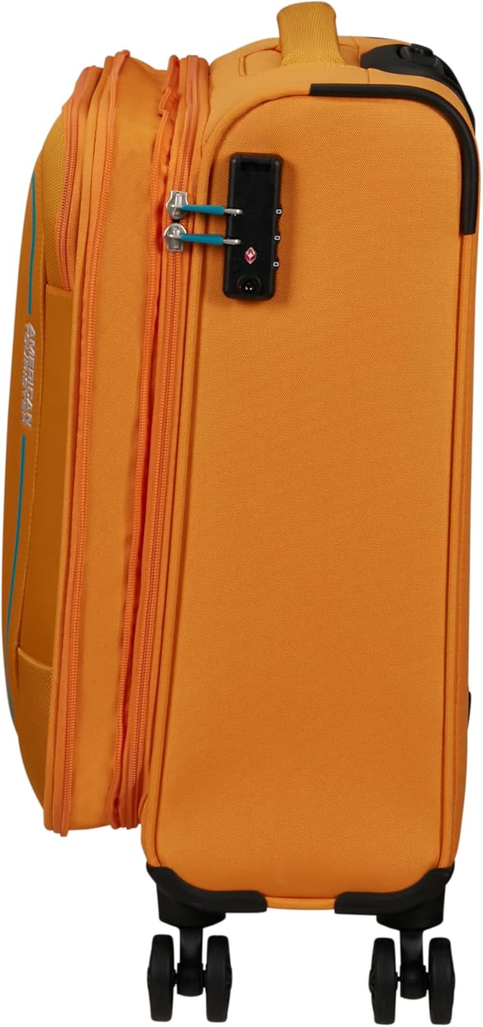 American Tourister Pulsonic - Spinner S, Erweiterbar Handgepäck, 55 cm, 40.5/43.5 L, Gelb (Sunset Ye